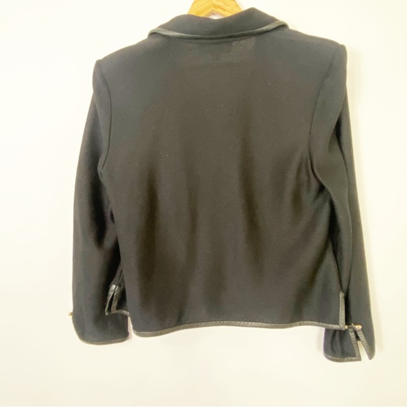 St. John Black Jacket Blazer Sophisticated Chic WorkCareer Embellished SIze 12 - Picture 2 of 10
